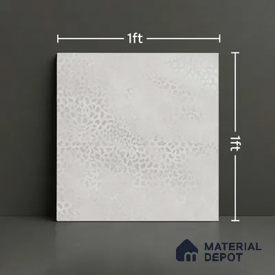 Patterned Floor Tile TL 06515 I   12 inch x 12 inch Ceramic Matte Finish - 8 mm | Suitable for Bathroom | Please Expect a Slight Variation of Pattern (Sample)