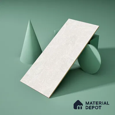 Floral Wall Tile TL 06504 B   24 inch x 12 inch Ceramic Sugar Finish - 8 mm | Suitable for Accent / Feature Walls & Bathroom Wall | Please Expect a Slight Variation of Pattern