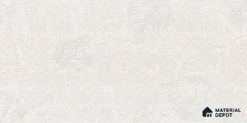 Floral Wall Tile TL 06504 B   24 inch x 12 inch Ceramic Sugar Finish - 8 mm | Suitable for Accent / Feature Walls & Bathroom Wall | Please Expect a Slight Variation of Pattern