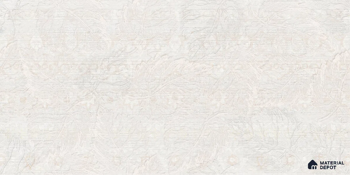 Floral Wall Tile TL 06504 B 24 inch x 12 inch Ceramic Sugar Finish - 8 mm | Suitable for Accent / Feature Walls & Bathroom Wall | Please Expect a Slight Variation of Pattern