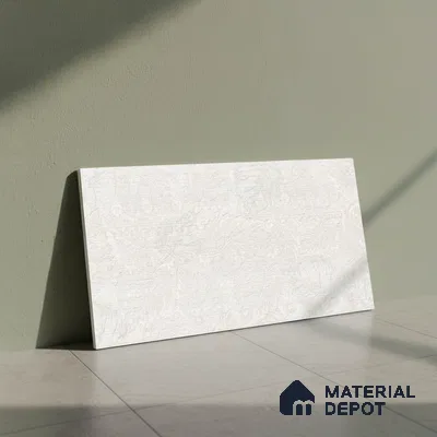 Floral Wall Tile TL 06504 B   24 inch x 12 inch Ceramic Sugar Finish - 8 mm | Suitable for Accent / Feature Walls & Bathroom Wall | Please Expect a Slight Variation of Pattern
