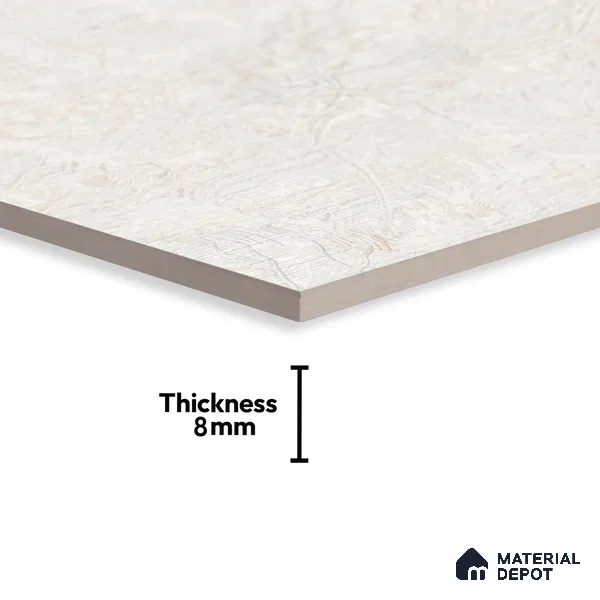 Floral Wall Tile TL 06504 B 24 inch x 12 inch Ceramic Sugar Finish - 8 mm | Suitable for Accent / Feature Walls & Bathroom Wall | Please Expect a Slight Variation of Pattern