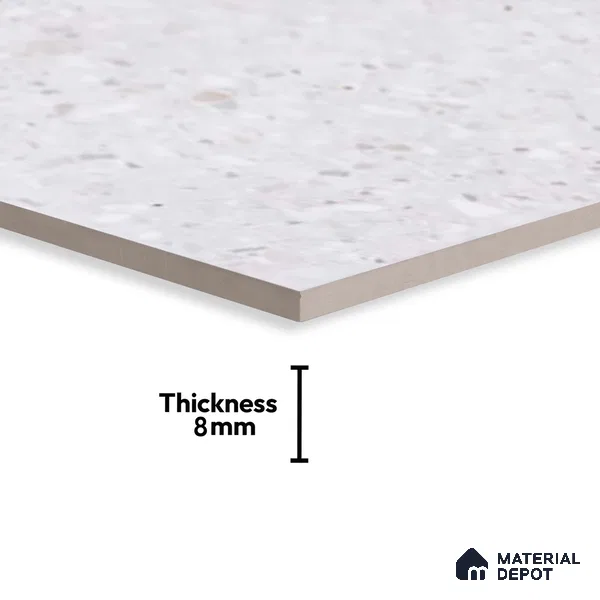 Terrazzo Wall Tile TL 06528 B G Artac LT 2 ft x 1 ft Ceramic Matte Finish - 8 mm | Suitable for Living Room, Kitchen & Bathroom