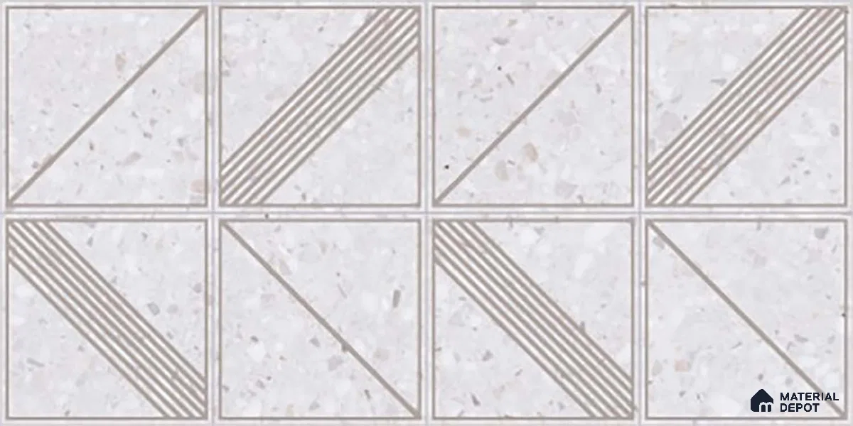 Patterned Wall Tile TL 06528 G Artac Decor 2 ft x 1 ft Ceramic Matte Finish - 8 mm | Suitable for Living Room, Kitchen & Bathroom