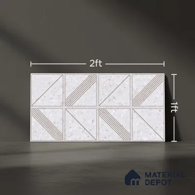 Patterned Wall Tile TL 06528 G Artac Decor 2 ft x 1 ft Ceramic Matte Finish - 8 mm | Suitable for Living Room, Kitchen & Bathroom
