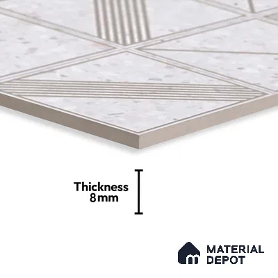 Patterned Wall Tile TL 06528 G Artac Decor 2 ft x 1 ft Ceramic Matte Finish - 8 mm | Suitable for Living Room, Kitchen & Bathroom