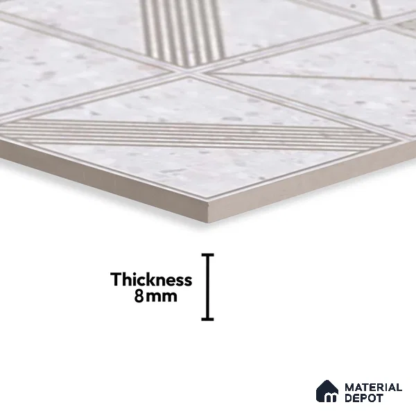Patterned Wall Tile TL 06528 G Artac Decor 2 ft x 1 ft Ceramic Matte Finish - 8 mm | Suitable for Living Room, Kitchen & Bathroom