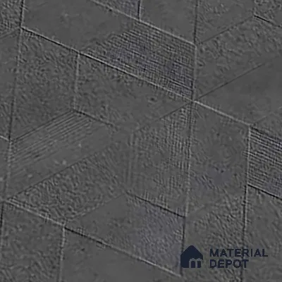 Highlighter Wall Tile TL 06643 C Castella Graphite Hexa 4 ft x 2 ft Vitrified Matte Finish - 9 mm | (Random 7) | Suitable for Living Room, Bedroom, Bathroom, Kitchen, Office, Elevation & Dining (Sample)