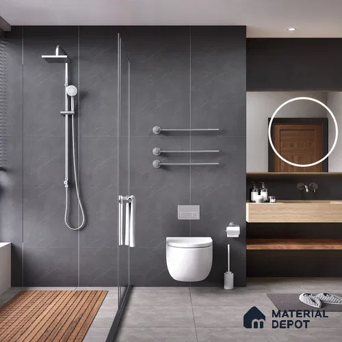 Highlighter Wall Tile TL 06643 C Castella Graphite Hexa 4 ft x 2 ft Vitrified Matte Finish - 9 mm | (Random 7) | Suitable For Bathroom, Accent/Feature Wall, Dining Area