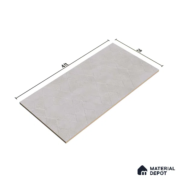 Highlighter Wall Tile TL 06643 Castella Pearl Hexa 4 ft x 2 ft Vitrified Matte Finish - 9 mm | (Random 7) | Suitable for Living Room, Bedroom, Bathroom, Kitchen, Office, Elevation & Dining (Sample)
