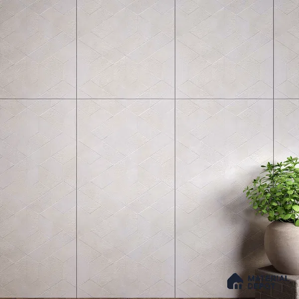 Highlighter Wall Tile TL 06643 Castella Pearl Hexa 4 ft x 2 ft Vitrified Matte Finish - 9 mm | (Random 7) | Suitable for Living Room, Bedroom, Bathroom, Kitchen, Office, Elevation & Dining (Sample)