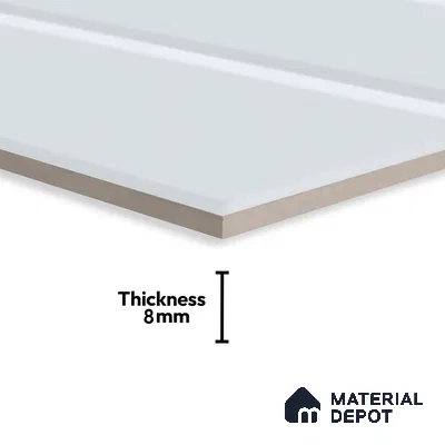 Plain Wall Tile TL 06472 Cloud White 2 ft x 1 ft Glossy Finish Ceramic Tile - 8 mm | Suitable For Kitchen & Bathroom