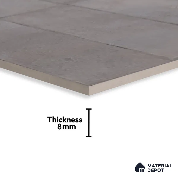 Highlighter Wall Tile TL 06551 B Rostock Grey 2 ft x 1 ft Ceramic Glossy Finish - 8 mm | Suitable for Living Room, Kitchen & Bathroom (Sample)