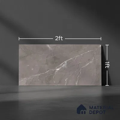 Marble Wall Tile TL 06557 B Etania Nero 2 ft x 1 ft Ceramic Glossy Finish - 8 mm | Suitable for Living Room, Kitchen & Bathroom