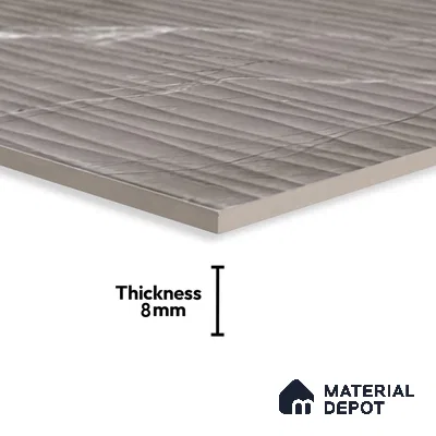 Highlighter Wall Tile TL 06557 C Etania Nero Waves 2 ft x 1 ft Ceramic Glossy Finish - 8 mm | Suitable for Kitchen Backsplash, Bathroom & Basin Accent