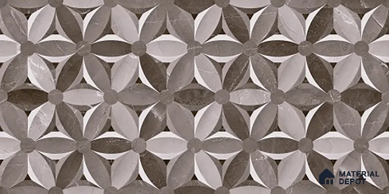 Highlighter Wall Tile TL 06557 Etania Nero HL 2 ft x 1 ft Ceramic Glossy Finish - 8 mm | Suitable for Living Room, Kitchen & Bathroom (Sample)