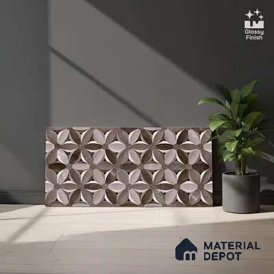Highlighter Wall Tile TL 06557 Etania Nero HL 2 ft x 1 ft Ceramic Glossy Finish - 8 mm | Suitable for Living Room, Kitchen & Bathroom (Sample)