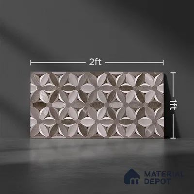 Highlighter Wall Tile TL 06557 Etania Nero HL 2 ft x 1 ft Ceramic Glossy Finish - 8 mm | Suitable for Living Room, Kitchen & Bathroom (Sample)