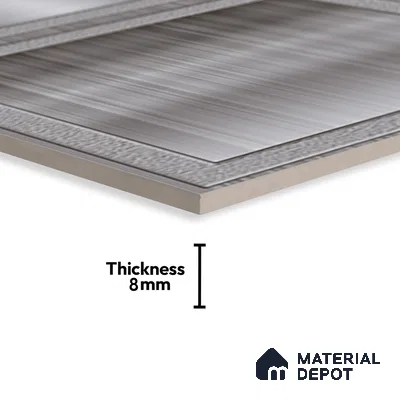 Highlighter Wall Tile TL 06474 B Affil Grey 2 ft x 1 ft Ceramic Glossy Finish - 8 mm | Suitable for Living Room, Kitchen & Bathroom