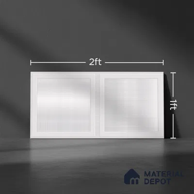 Highlighter Wall Tile TL 06474 Affil Silver 2 ft x 1 ft Ceramic Glossy Finish - 8 mm | Suitable For Kitchen, Bathroom & Accent/Feature Wall