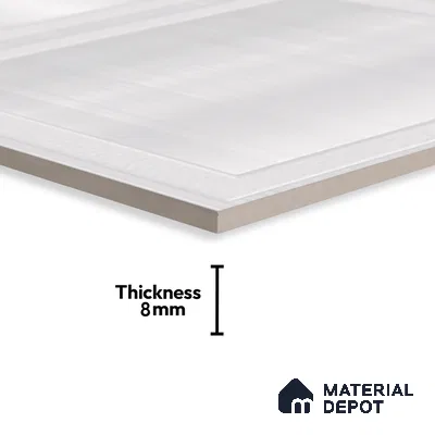 Highlighter Wall Tile TL 06474 Affil Silver 2 ft x 1 ft Ceramic Glossy Finish - 8 mm | Suitable For Kitchen, Bathroom & Accent/Feature Wall