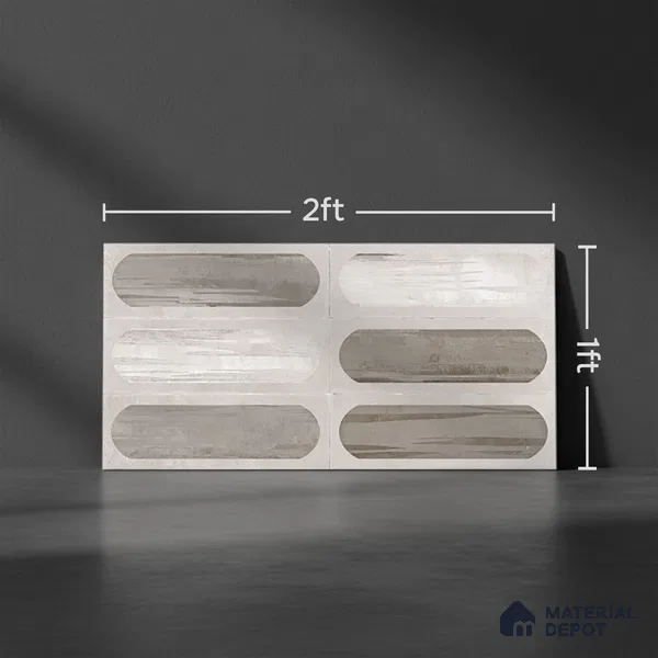 Highlighter Wall Tile TL 06550 G Rostock Blanco HL 2 ft x 1 ft Ceramic Glue Matte Finish - 8 mm | Suitable for Kitchen & Bathroom (Sample)