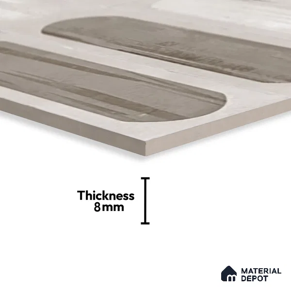 Highlighter Wall Tile TL 06550 G Rostock Blanco HL 2 ft x 1 ft Ceramic Glue Matte Finish - 8 mm | Suitable for Kitchen & Bathroom (Sample)