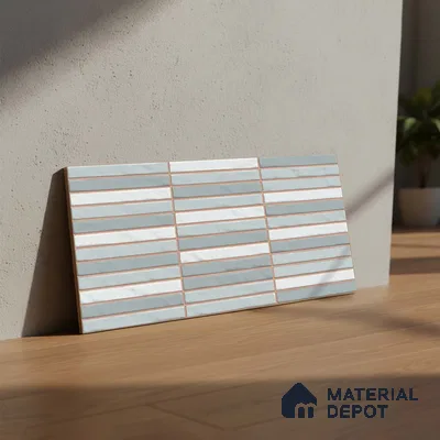 Highlighter Wall Tile TL 06523 B NG Zuliya Aqua HL 2 ft x 1 ft Ceramic Matte Finish - 8 mm | Suitable for Living Room, Kitchen & Bathroom (Sample)