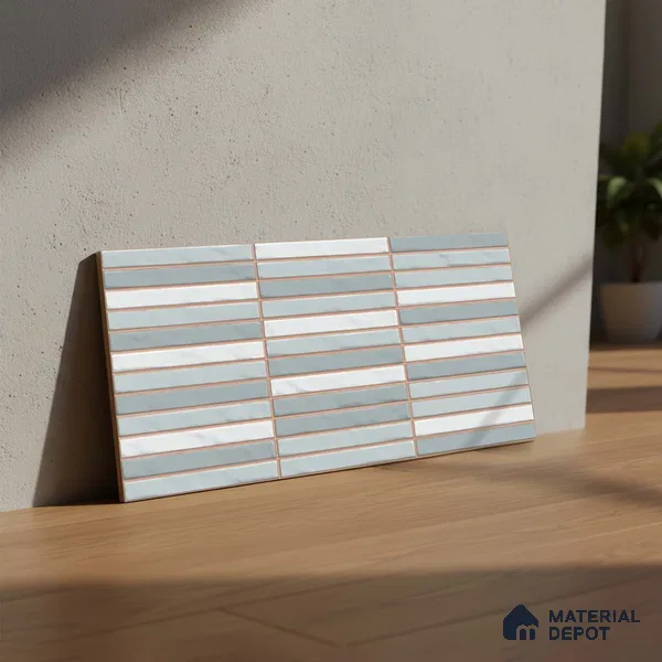 Highlighter Wall Tile TL 06523 B NG Zuliya Aqua HL 2 ft x 1 ft Ceramic Matte Finish - 8 mm | Suitable for Living Room, Kitchen & Bathroom (Sample)