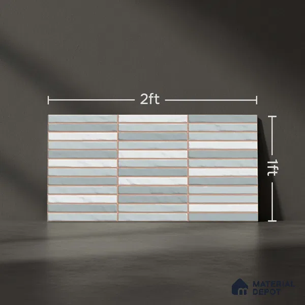Highlighter Wall Tile TL 06523 B NG Zuliya Aqua HL 2 ft x 1 ft Ceramic Matte Finish - 8 mm | Suitable for Living Room, Kitchen & Bathroom (Sample)