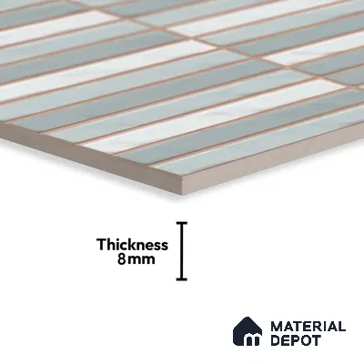 Highlighter Wall Tile TL 06523 B NG Zuliya Aqua HL 2 ft x 1 ft Ceramic Matte Finish - 8 mm | Suitable for Living Room, Kitchen & Bathroom (Sample)