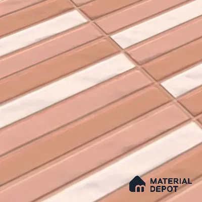 Faux Subway Wall Tile TL 06523 D NG Zuliya Pink HL 2 ft x 1 ft Ceramic Matte Finish - 8 mm | Suitable For Kitchen, Bathroom, Dining Area