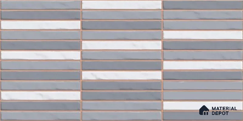 Highlighter Wall Tile TL 06523 NG Zuliya Turkish Blue HL 2 ft x 1 ft Ceramic Matte Finish - 8 mm | Suitable for Living Room, Kitchen & Bathroom