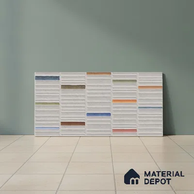 Highlighter Wall Tile TL 06529 B G Machio Gris HL 02 2 ft x 1 ft Ceramic Matte Finish - 8 mm | Suitable for Living Room, Kitchen & Bathroom (Sample)
