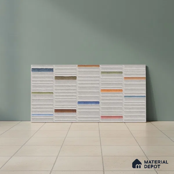 Highlighter Wall Tile TL 06529 B G Machio Gris HL 02 2 ft x 1 ft Ceramic Matte Finish - 8 mm | Suitable for Living Room, Kitchen & Bathroom (Sample)