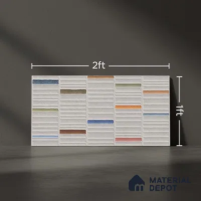 Highlighter Wall Tile TL 06529 B G Machio Gris HL 02 2 ft x 1 ft Ceramic Matte Finish - 8 mm | Suitable for Living Room, Kitchen & Bathroom (Sample)