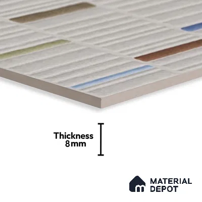 Highlighter Wall Tile TL 06529 B G Machio Gris HL 02 2 ft x 1 ft Ceramic Matte Finish - 8 mm | Suitable for Living Room, Kitchen & Bathroom (Sample)