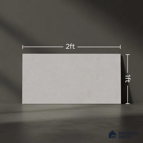 Plain Wall Tile TL 06529 C Machio Gris 2 ft x 1 ft Ceramic Matte Finish - 8 mm | Suitable for Living Room, Kitchen & Bathroom