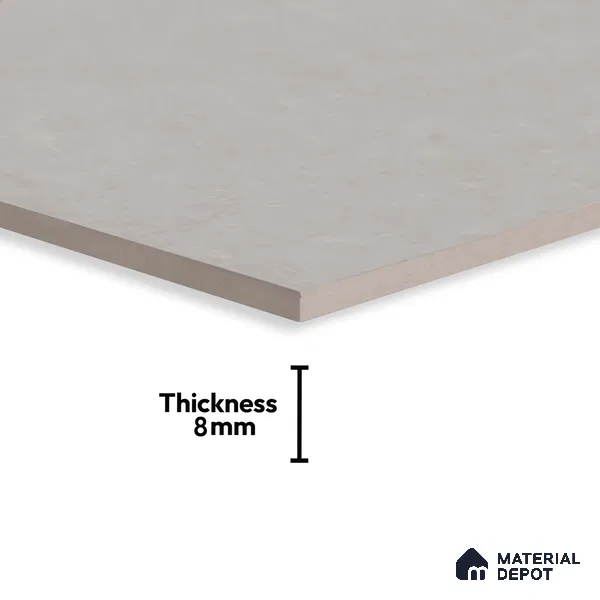 Plain Wall Tile TL 06529 C Machio Gris 2 ft x 1 ft Ceramic Matte Finish - 8 mm | Suitable for Living Room, Kitchen & Bathroom
