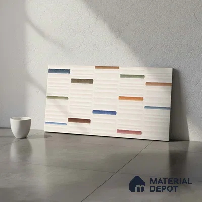 Highlighter Wall Tile TL 06529 E G Machio Beige HL 02 2 ft x 1 ft Ceramic Matte Finish - 8 mm | Suitable for Living Room, Kitchen & Bathroom (Sample)