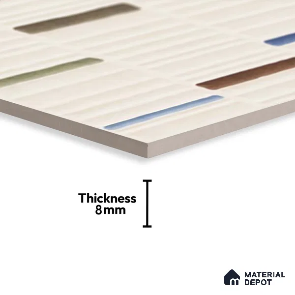 Highlighter Wall Tile TL 06529 E G Machio Beige HL 02 2 ft x 1 ft Ceramic Matte Finish - 8 mm | Suitable for Living Room, Kitchen & Bathroom (Sample)