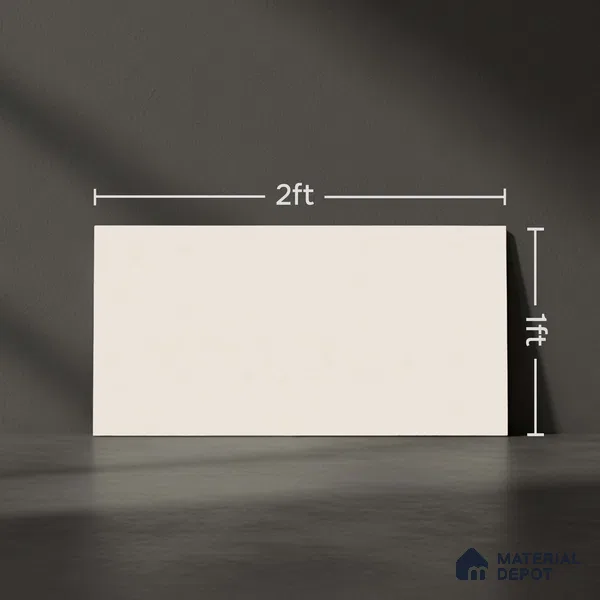 Plain Wall Tile TL 06529 F Machio Beige 2 ft x 1 ft Ceramic Matte Finish - 8 mm | Suitable for Living Room, Kitchen & Bathroom