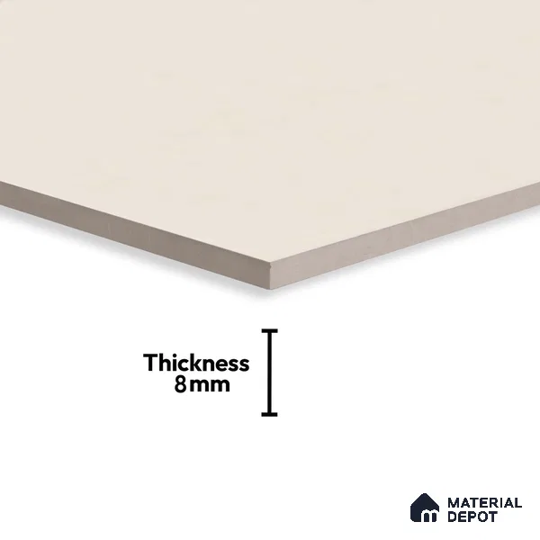 Plain Wall Tile TL 06529 F Machio Beige 2 ft x 1 ft Ceramic Matte Finish - 8 mm | Suitable for Living Room, Kitchen & Bathroom