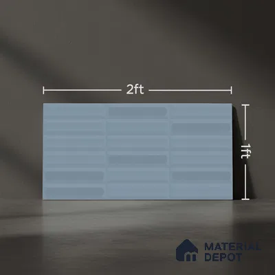 Faux Subway Highlighter Wall Tile TL 06521 B NG Senso Turkish Blue HL 2 ft x 1 ft Ceramic Matte Finish - 8 mm | Suitable for Living Room, Kitchen & Bathroom