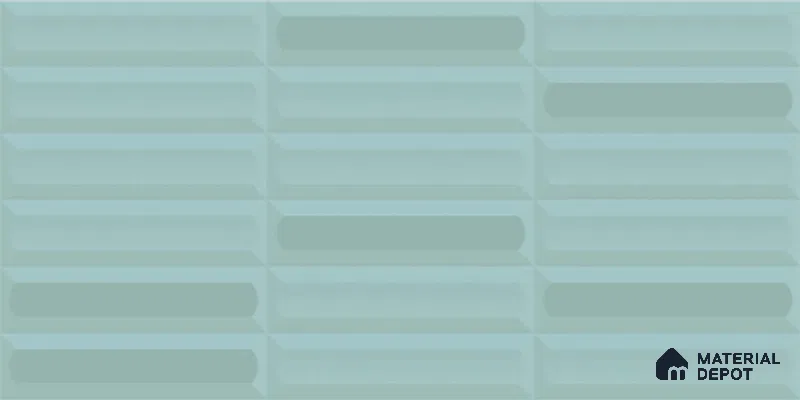 Faux Subway Wall Tile TL 06521 C Senso Aqua 2 ft x 1 ft Ceramic Matte Finish - 8 mm | Suitable For Kitchen Backsplash, Bathroom & Basin Accent