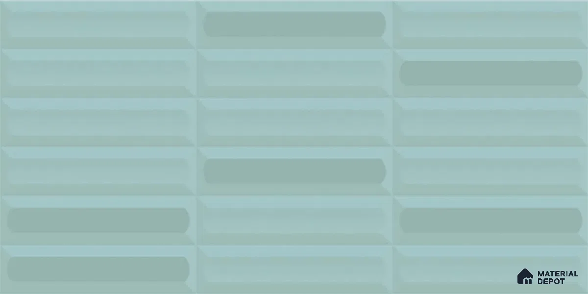 Faux Subway Wall Tile TL 06521 C Senso Aqua 2 ft x 1 ft Ceramic Matte Finish - 8 mm | Suitable For Kitchen Backsplash, Bathroom & Basin Accent
