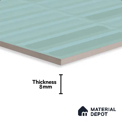 Faux Subway Wall Tile TL 06521 C Senso Aqua 2 ft x 1 ft Ceramic Matte Finish - 8 mm | Suitable For Kitchen Backsplash, Bathroom & Basin Accent