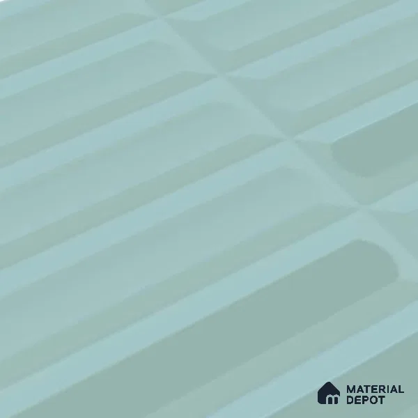 Faux Subway Wall Tile TL 06521 C Senso Aqua 2 ft x 1 ft Ceramic Matte Finish - 8 mm | Suitable For Kitchen Backsplash, Bathroom & Basin Accent