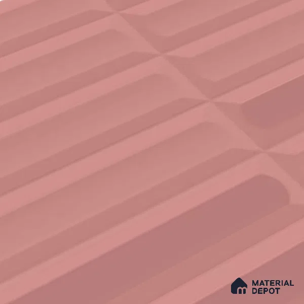 Faux Subway Wall Tile TL 06521 D Senso Pink 2 ft x 1 ft Ceramic Matte Finish - 8 mm | Suitable For Kitchen Backsplash, Bathroom & Basin Accent