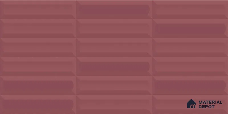 Faux Subway Highlighter Wall Tile TL 06521 E NG Senso Magenta HL 2 ft x 1 ft Ceramic Matte Finish - 8 mm | Suitable for Living Room, Kitchen & Bathroom